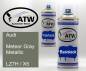 Preview: Audi, Meteor Gray Metallic, LZ7H / X5: 400ml Sprühdose + 400ml Klarlack - Set, von ATW Autoteile West.
